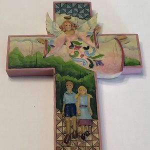 Jim Shore Guardian Angel Cross Wall Decor Heartwood Creek 2006